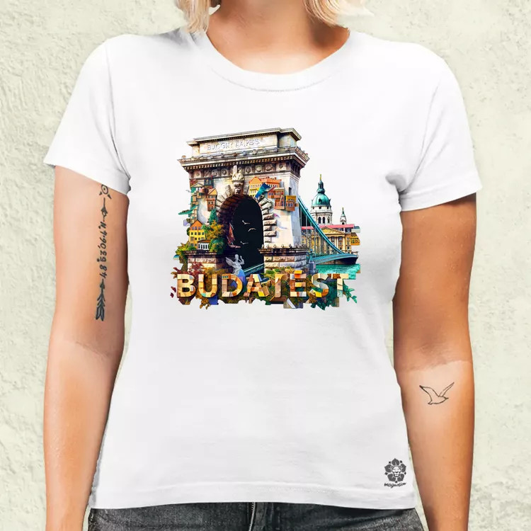 Budapest absztrakt v16 női póló