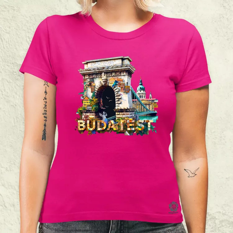 Budapest absztrakt v16 női póló