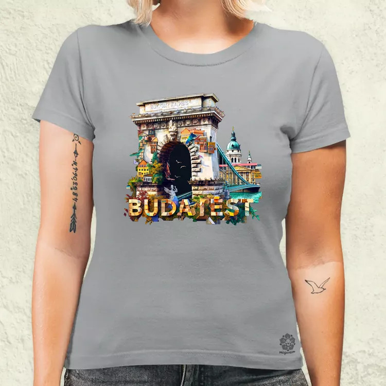 Budapest absztrakt v16 női póló