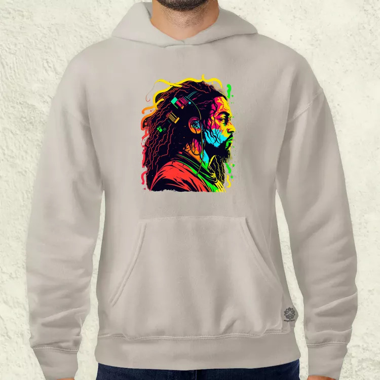 Bob Marley portré v1 férfi pulóver