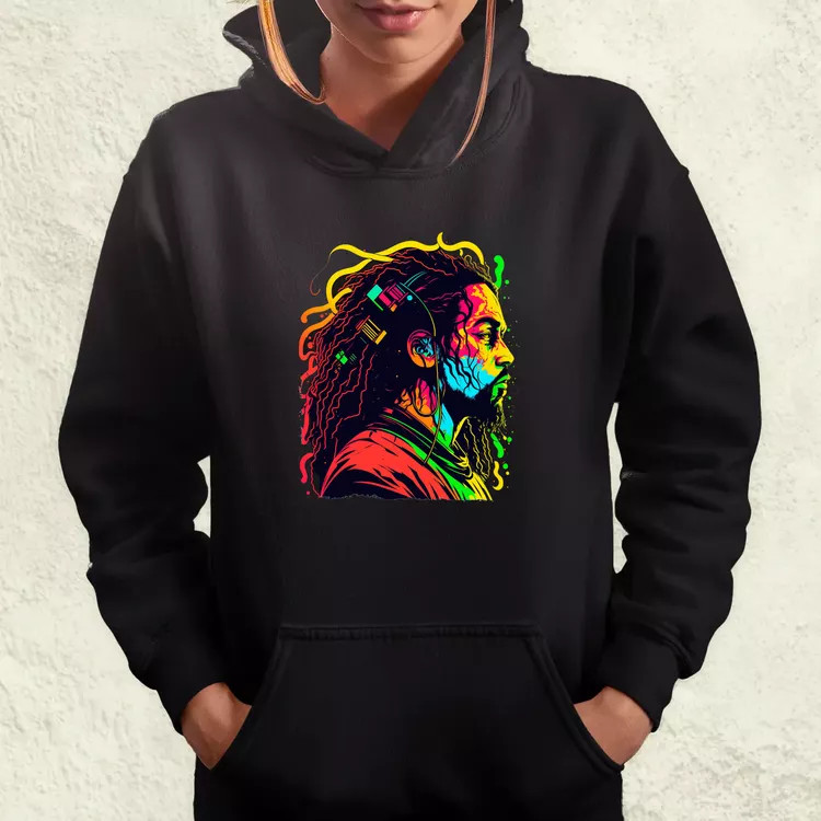 Bob Marley portré v1 női pulóver