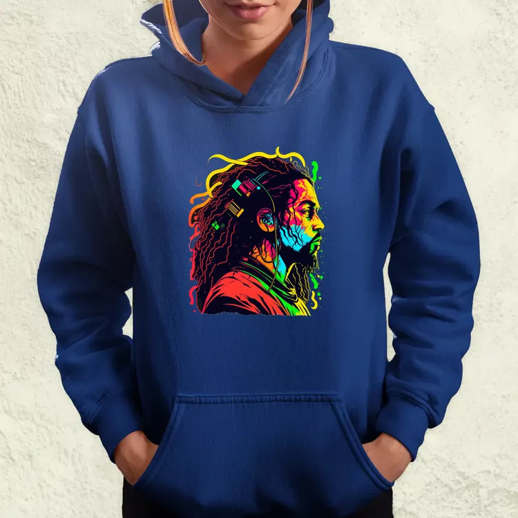 Bob Marley portré v1 női pulóver