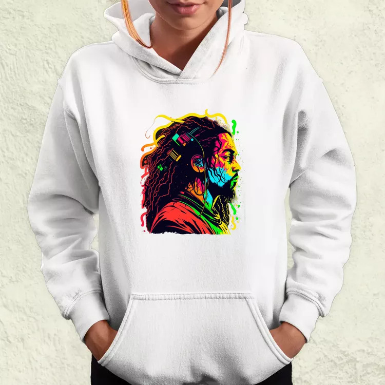 Bob Marley portré v1 női pulóver