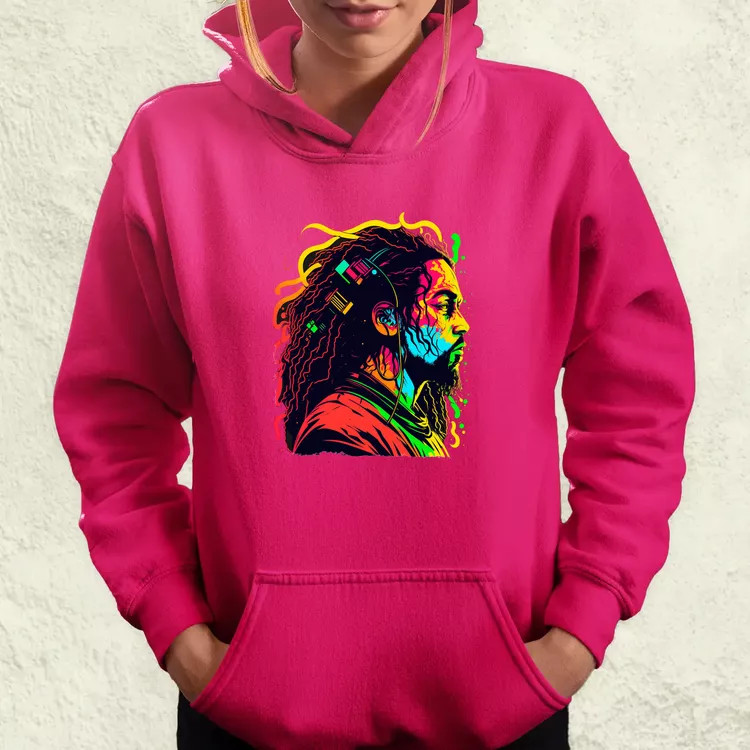 Bob Marley portré v1 női pulóver