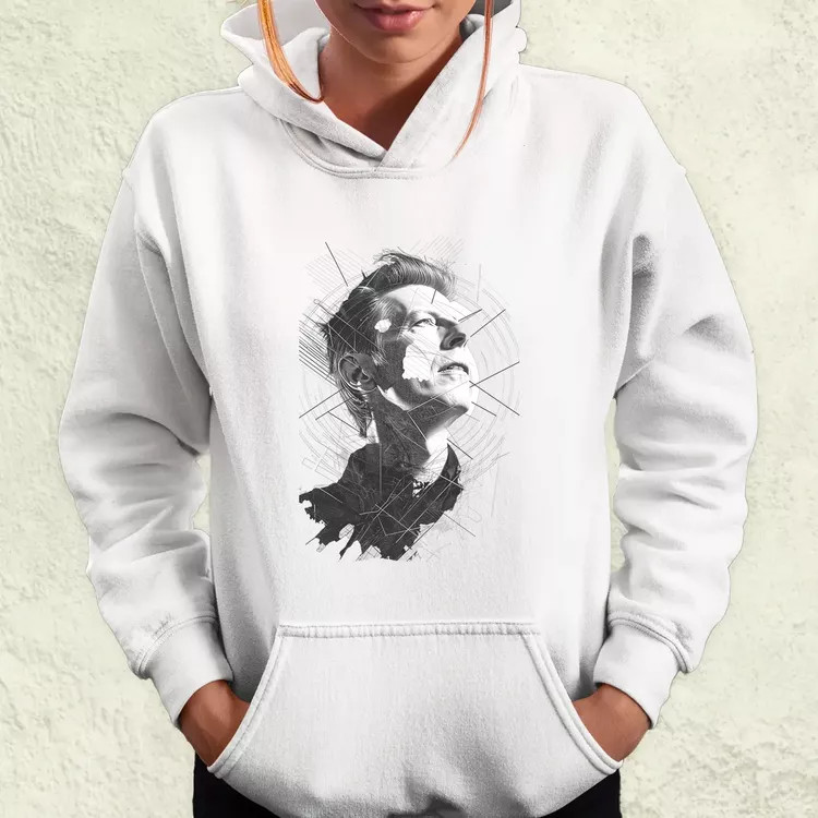 David Bowie rajz portré v1 női pulóver