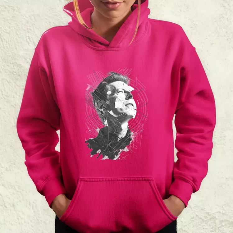 David Bowie rajz portré v1 női pulóver