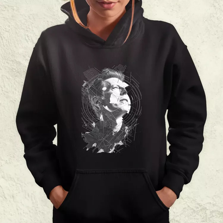 David Bowie rajz portré v1 női pulóver