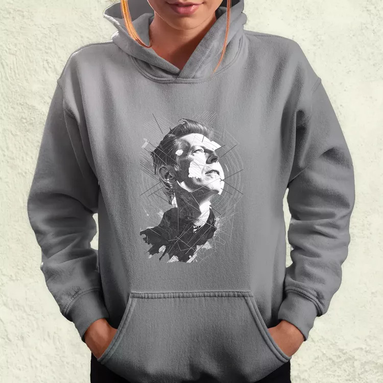 David Bowie rajz portré v1 női pulóver