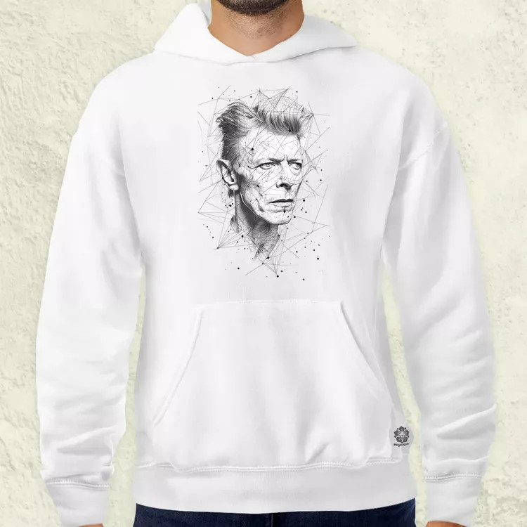 David Bowie rajz portré v3 férfi pulóver