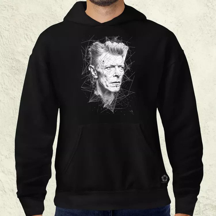 David Bowie rajz portré v3 férfi pulóver