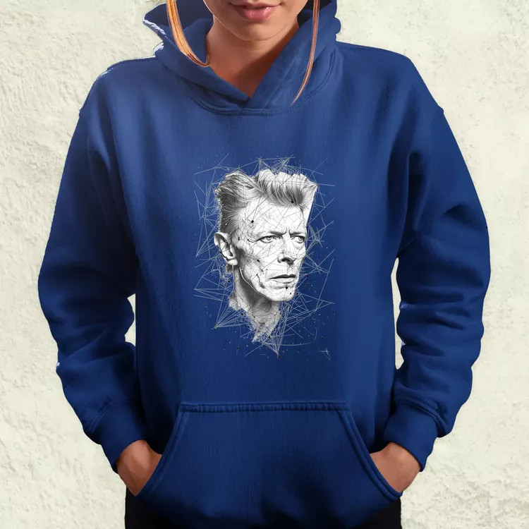 David Bowie rajz portré v3 női pulóver