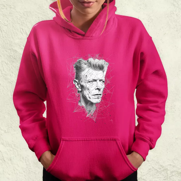 David Bowie rajz portré v3 női pulóver