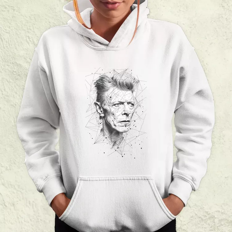 David Bowie rajz portré v3 női pulóver