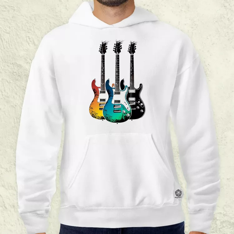 Elektronikus gitárok v2 férfi pulóver