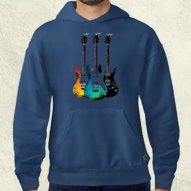 Elektronikus gitárok v2 férfi pulóver