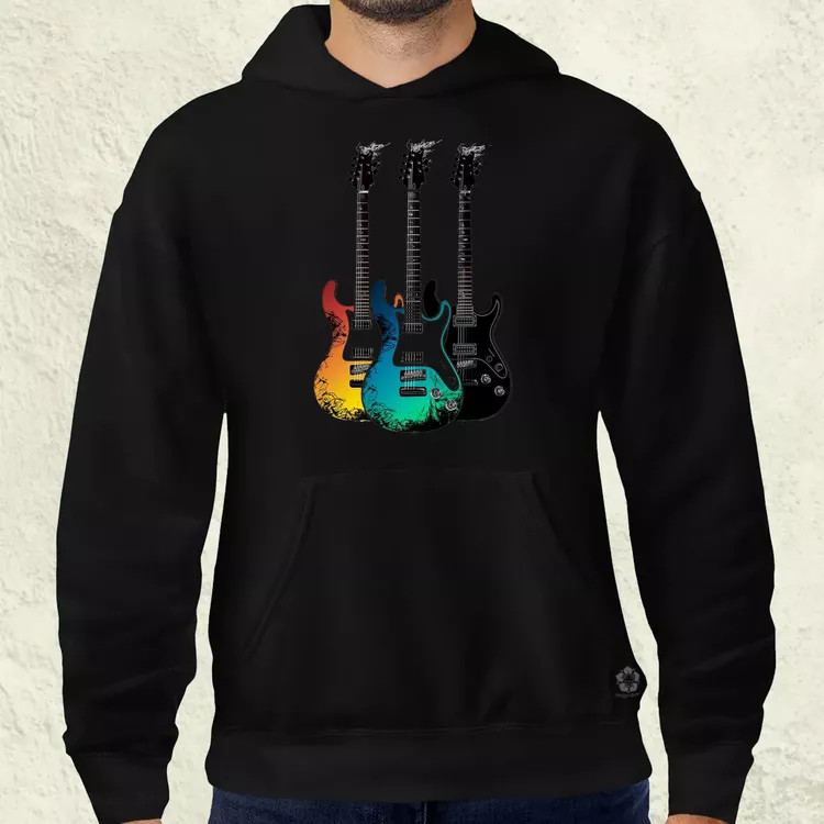 Elektronikus gitárok v2 férfi pulóver