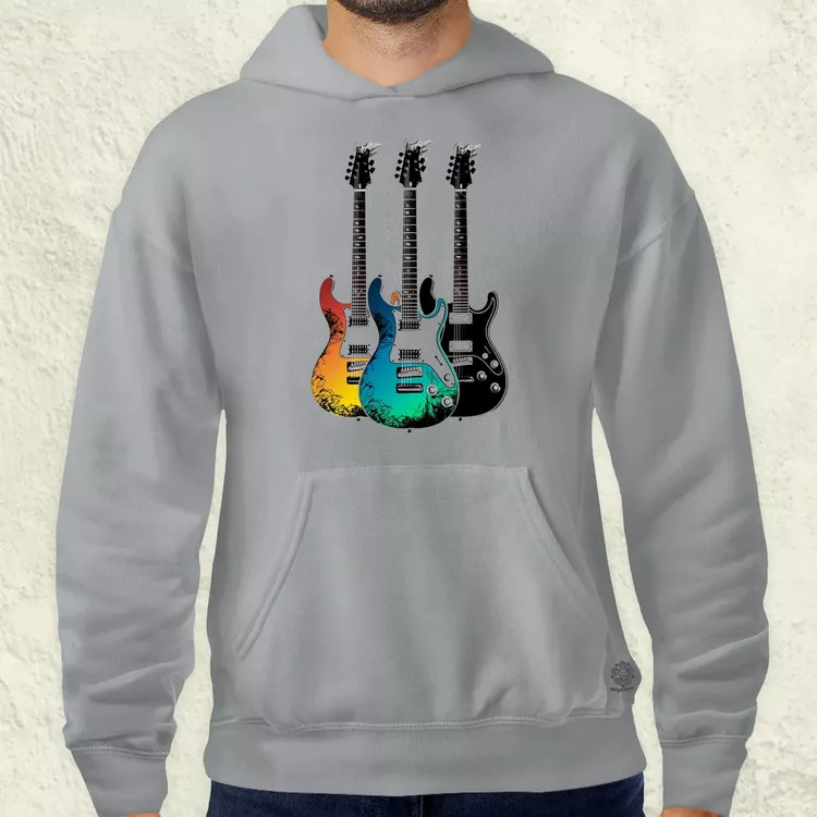 Elektronikus gitárok v2 férfi pulóver