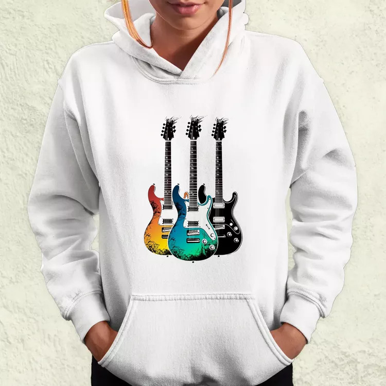 Elektronikus gitárok v2 női pulóver
