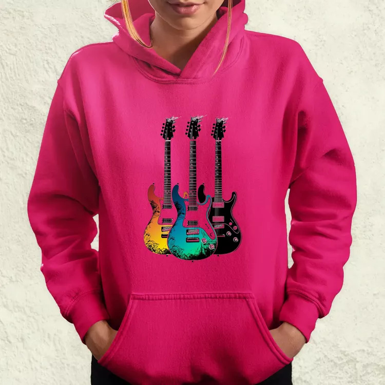 Elektronikus gitárok v2 női pulóver