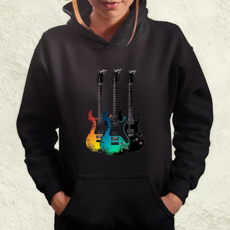 Elektronikus gitárok v2 női pulóver
