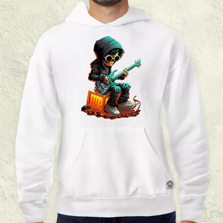 Gitáros srác v3 férfi pulóver