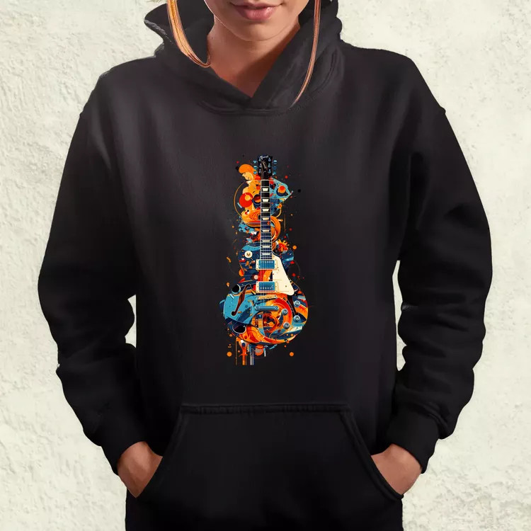 Graffiti gitár v1 női pulóver