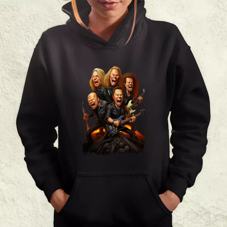 Metallica karikatúra v1 női pulóver
