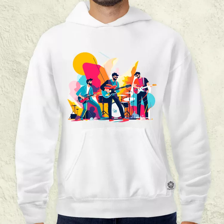 Minimalista funky banda v1 férfi pulóver
