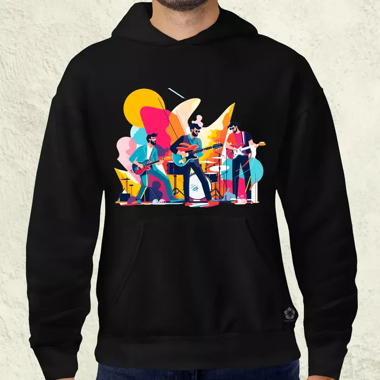 Minimalista funky banda v1 férfi pulóver