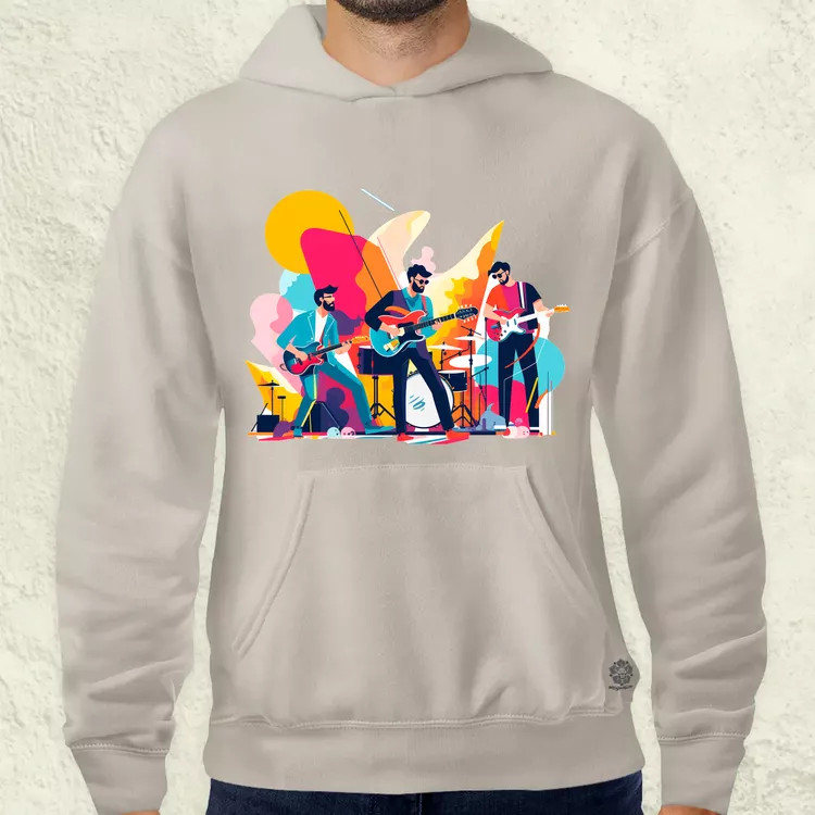 Minimalista funky banda v1 férfi pulóver