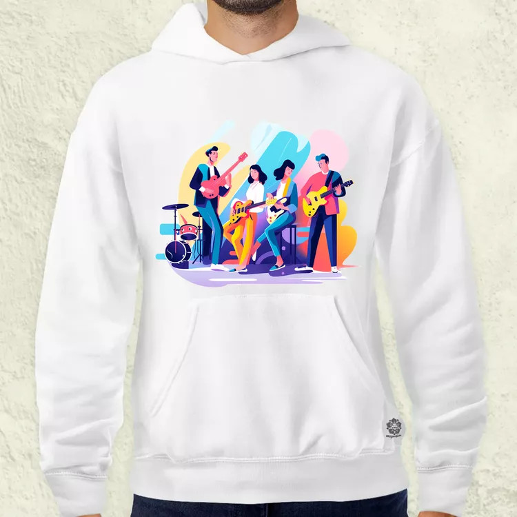 Minimalista funky banda v2 férfi pulóver