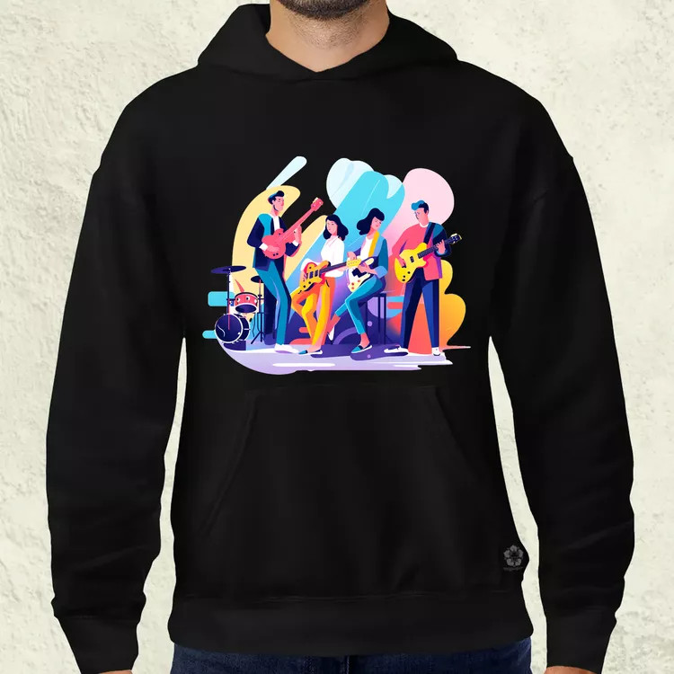 Minimalista funky banda v2 férfi pulóver