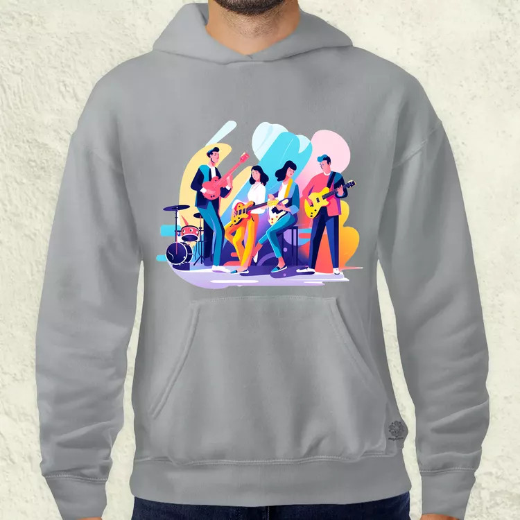 Minimalista funky banda v2 férfi pulóver