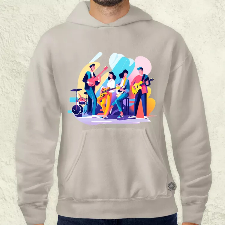 Minimalista funky banda v2 férfi pulóver