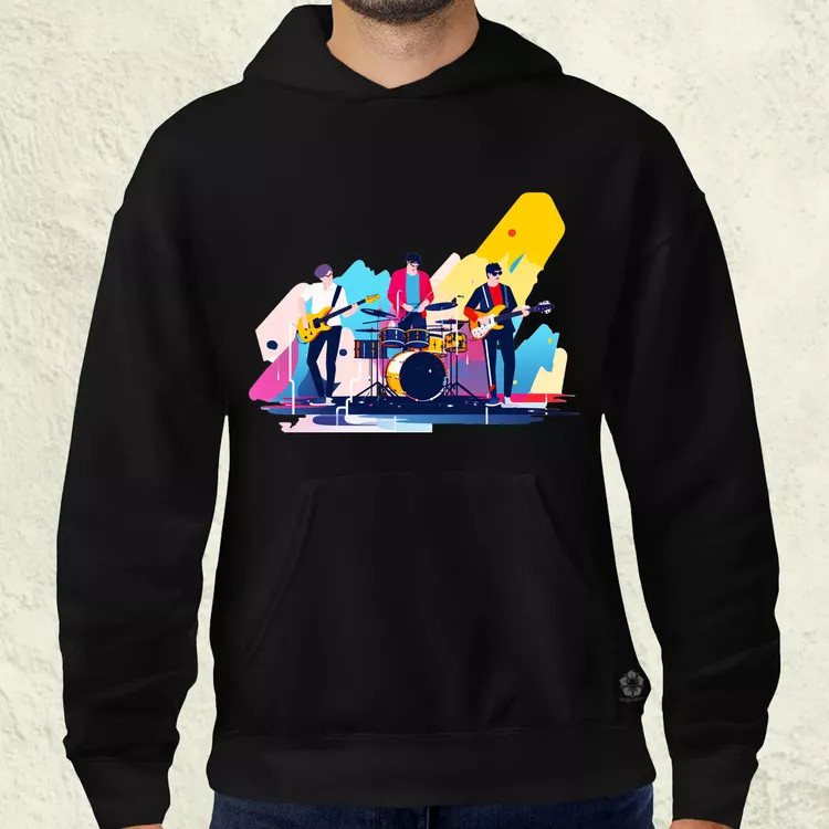 Minimalista funky banda v3 férfi pulóver