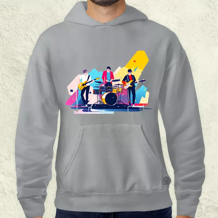 Minimalista funky banda v3 férfi pulóver