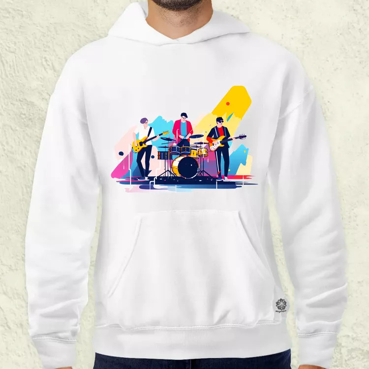 Minimalista funky banda v3 férfi pulóver