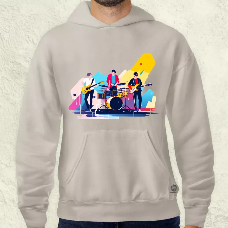 Minimalista funky banda v3 férfi pulóver