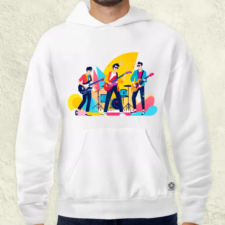 Minimalista funky banda v4 férfi pulóver