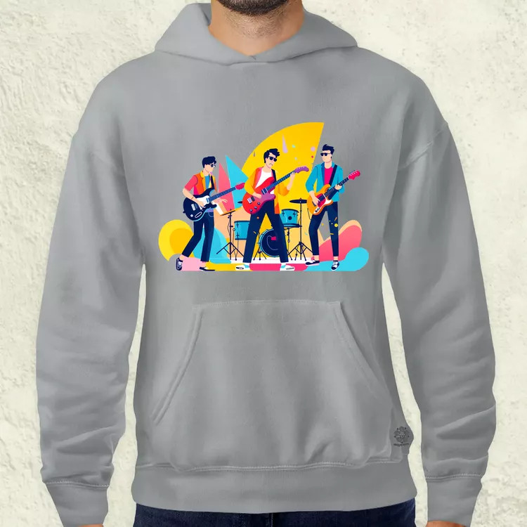 Minimalista funky banda v4 férfi pulóver