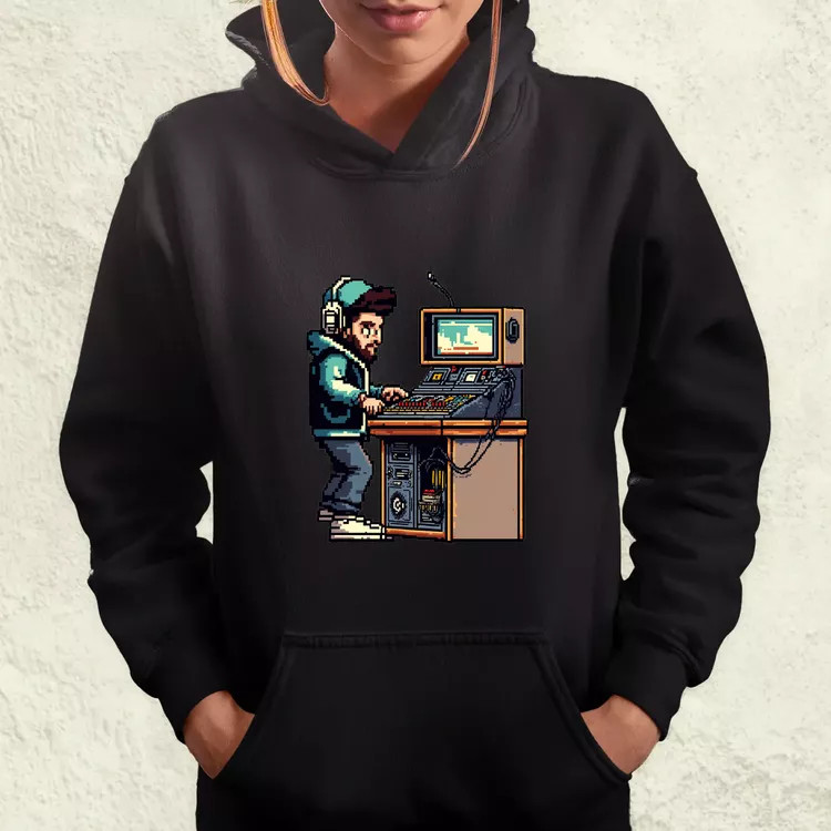 Pixelart DJ v1 női pulóver