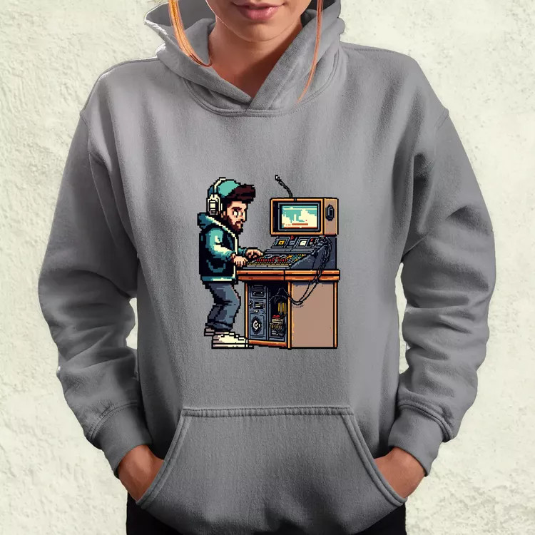 Pixelart DJ v1 női pulóver