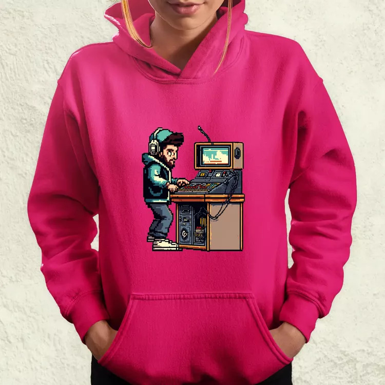 Pixelart DJ v1 női pulóver