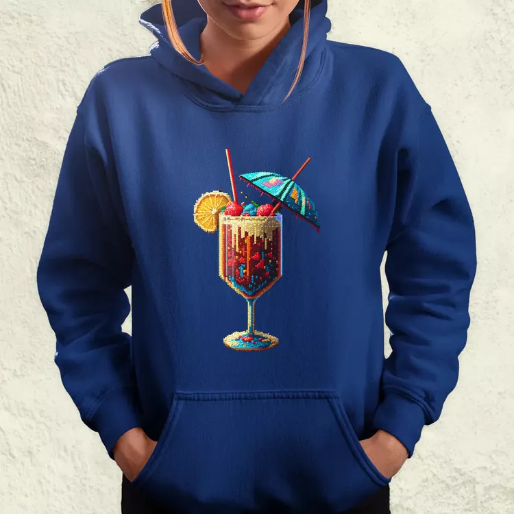 Pixelart koktél női pulóver