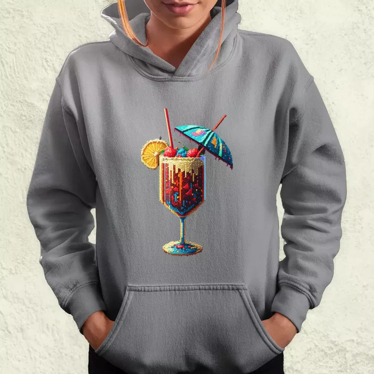 Pixelart koktél női pulóver