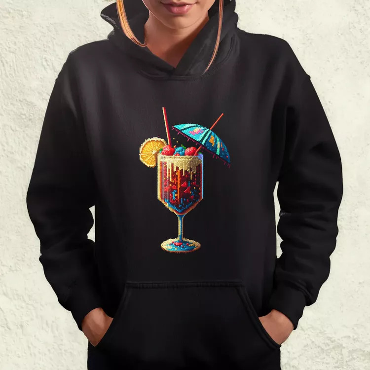 Pixelart koktél női pulóver