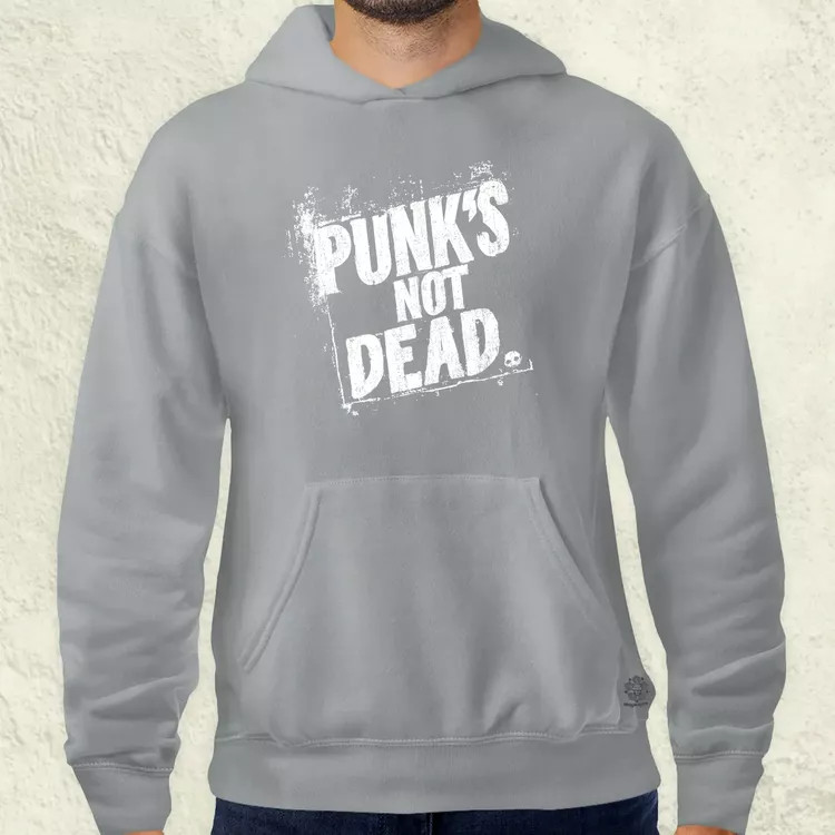 PUNK'S NOT DEAD fehér férfi pulóver
