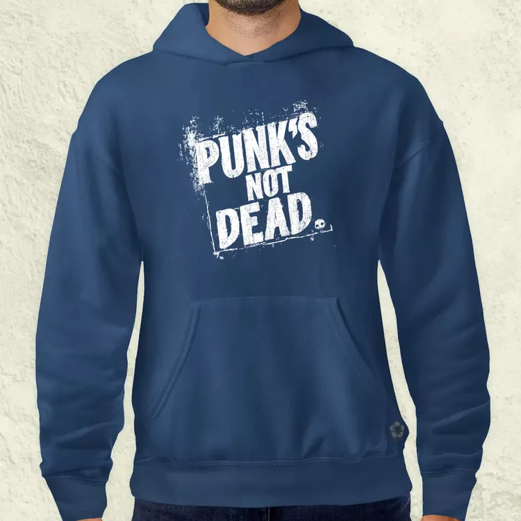PUNK'S NOT DEAD fehér férfi pulóver