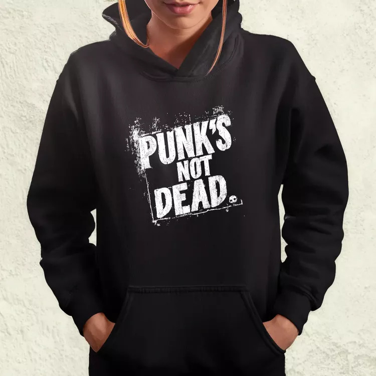 PUNK'S NOT DEAD fehér női pulóver