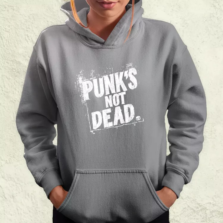 PUNK'S NOT DEAD fehér női pulóver